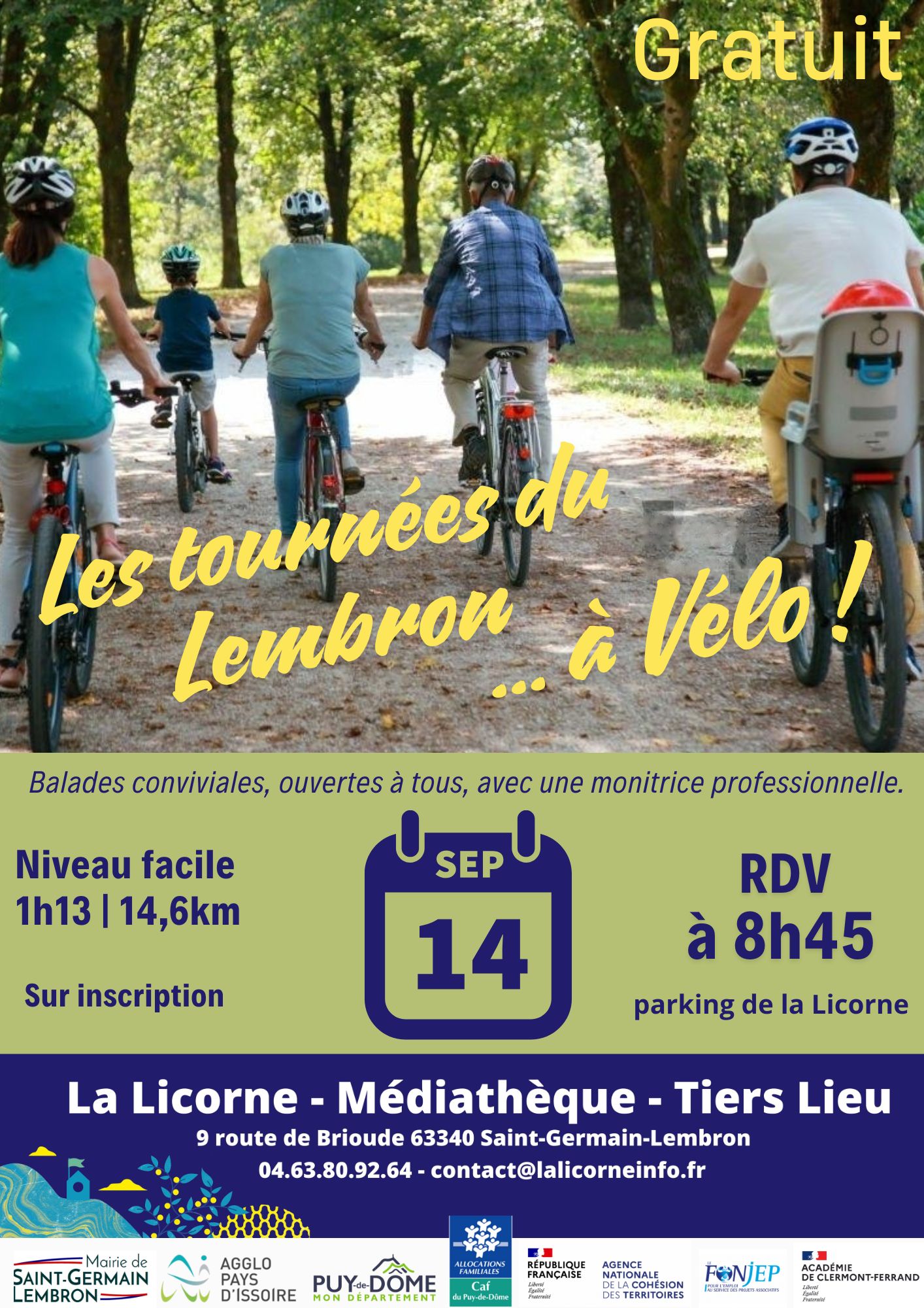 les tournées du Lembron à vélo