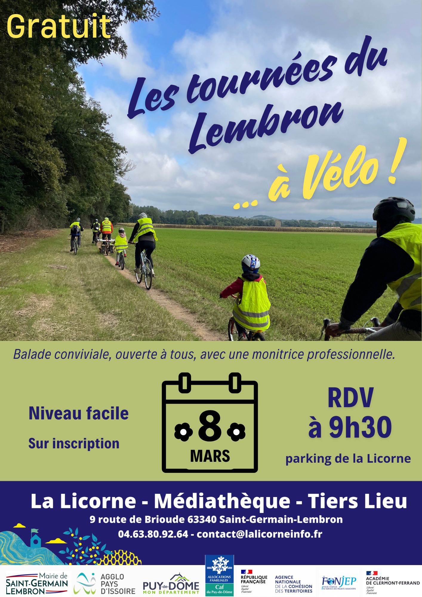 les tournées du Lembron à vélo