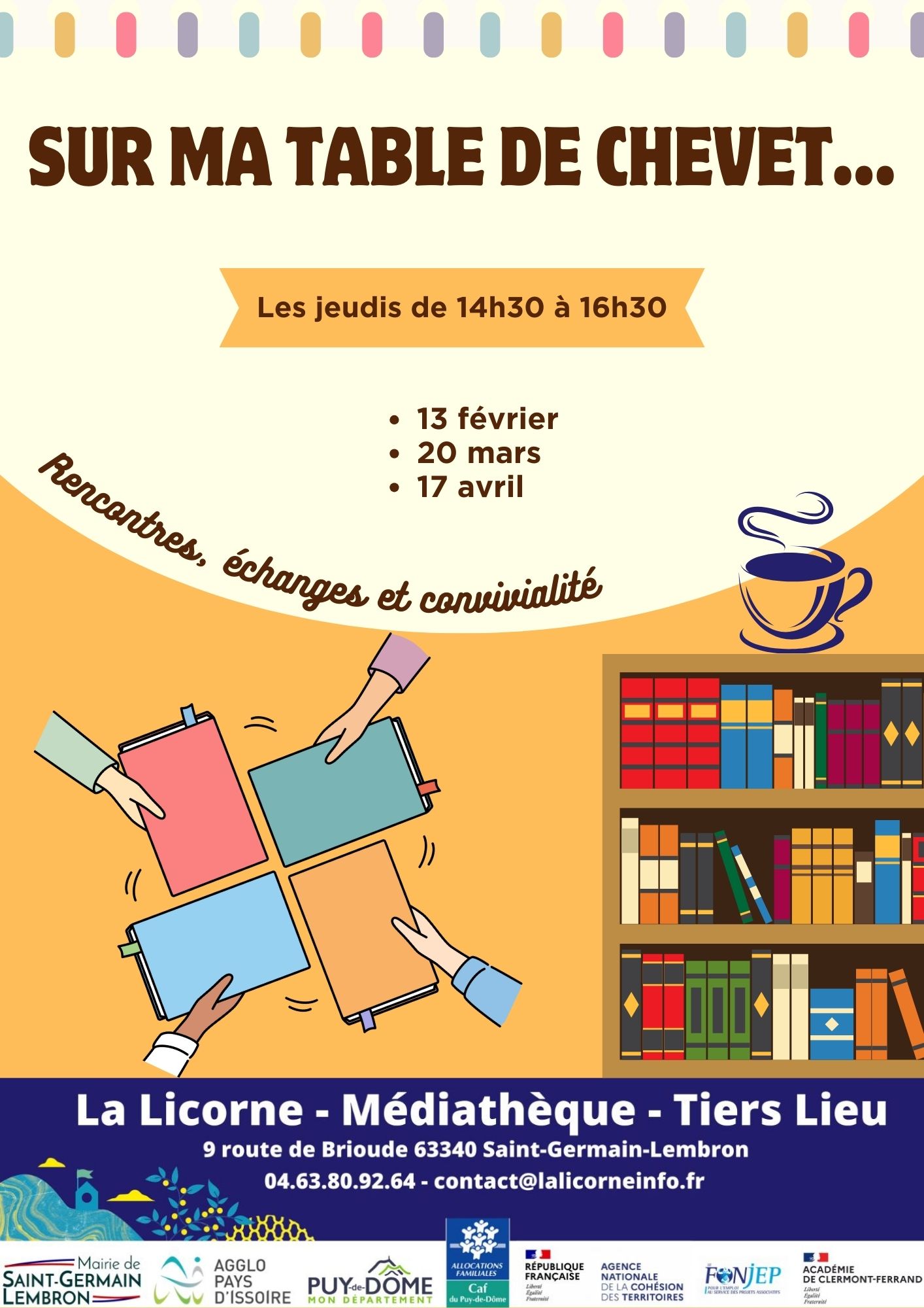 sur ma table de chevet ...