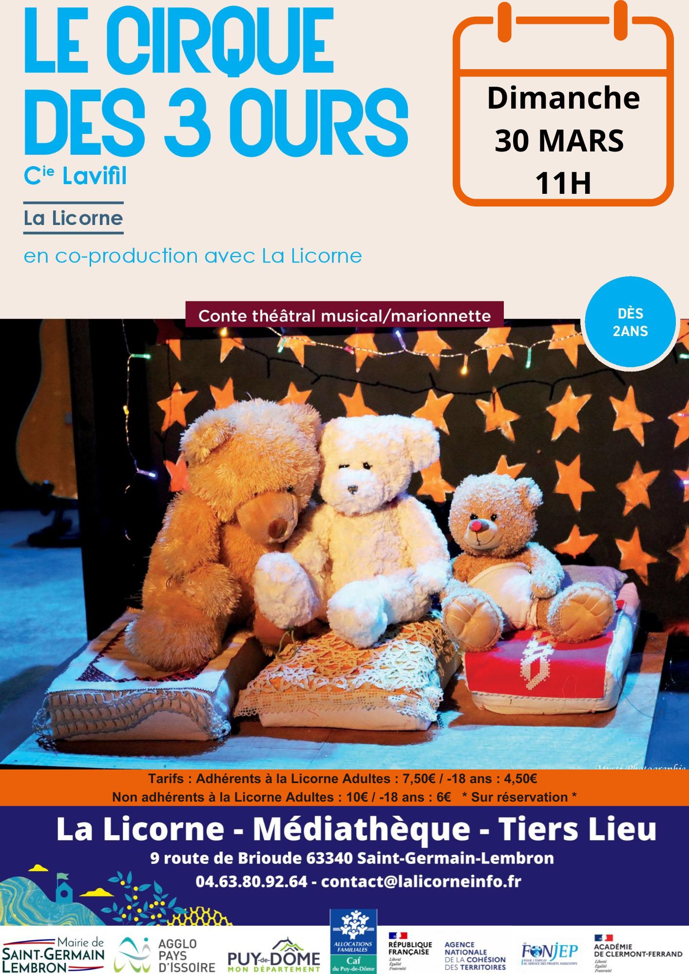 Spectacle "le cirque des 3 ours"