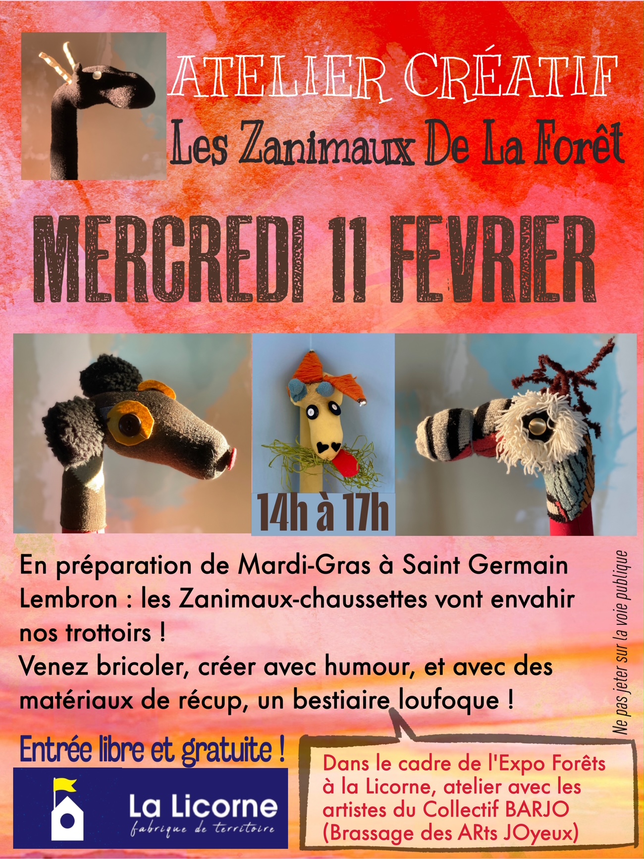 Atelier créatif  les Zanimaux de la forêt